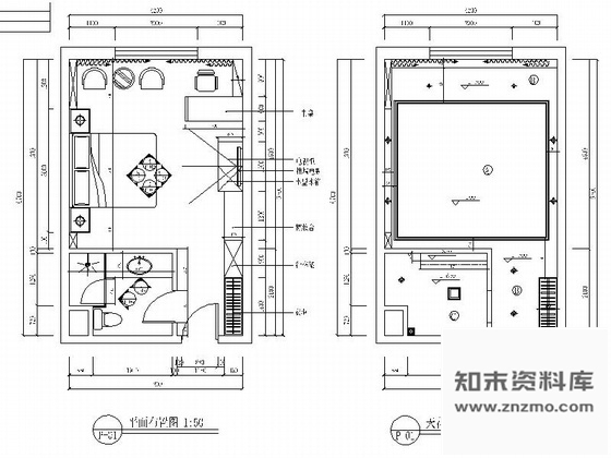 施工图酒店沙比利标准单人间装修图含效果