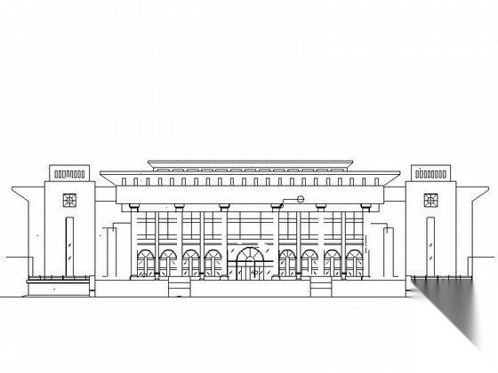 [新疆]2层框架结构大学小礼堂建筑设计施工图