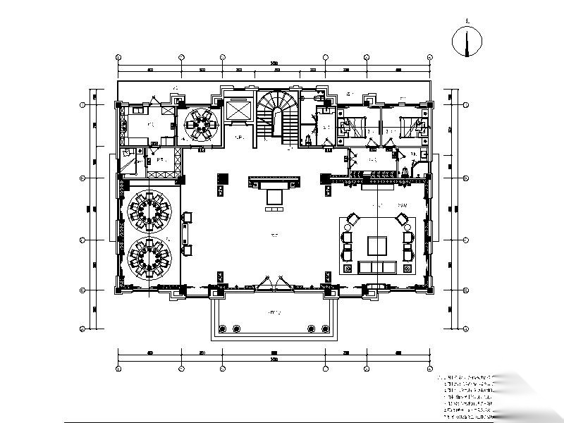 新中式奢华别墅装修设计施工图（含效果图）