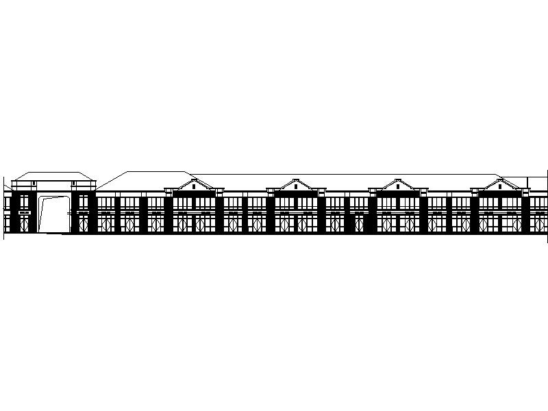 [福建]新古典风格住宅小区底层商业联排建筑施工图