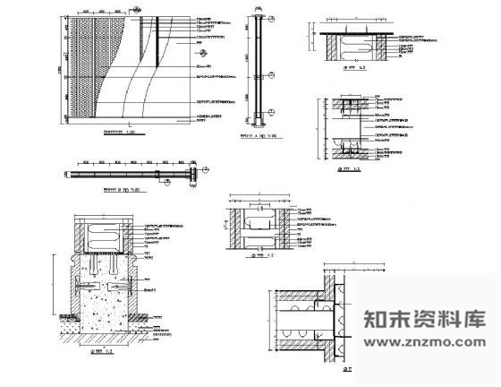 图块/节点石膏板隔墙详图