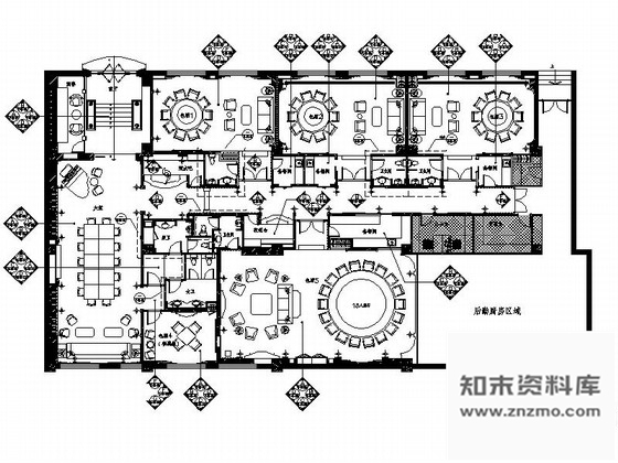 施工图上海某豪华红酒会所室内装修施工图