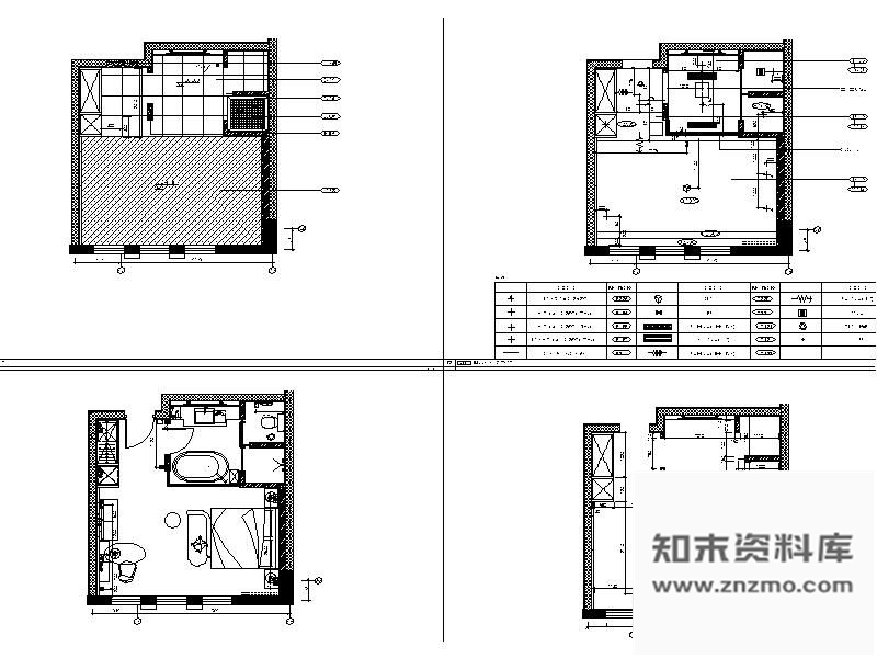 图块/节点某酒店K-6型双人房详图