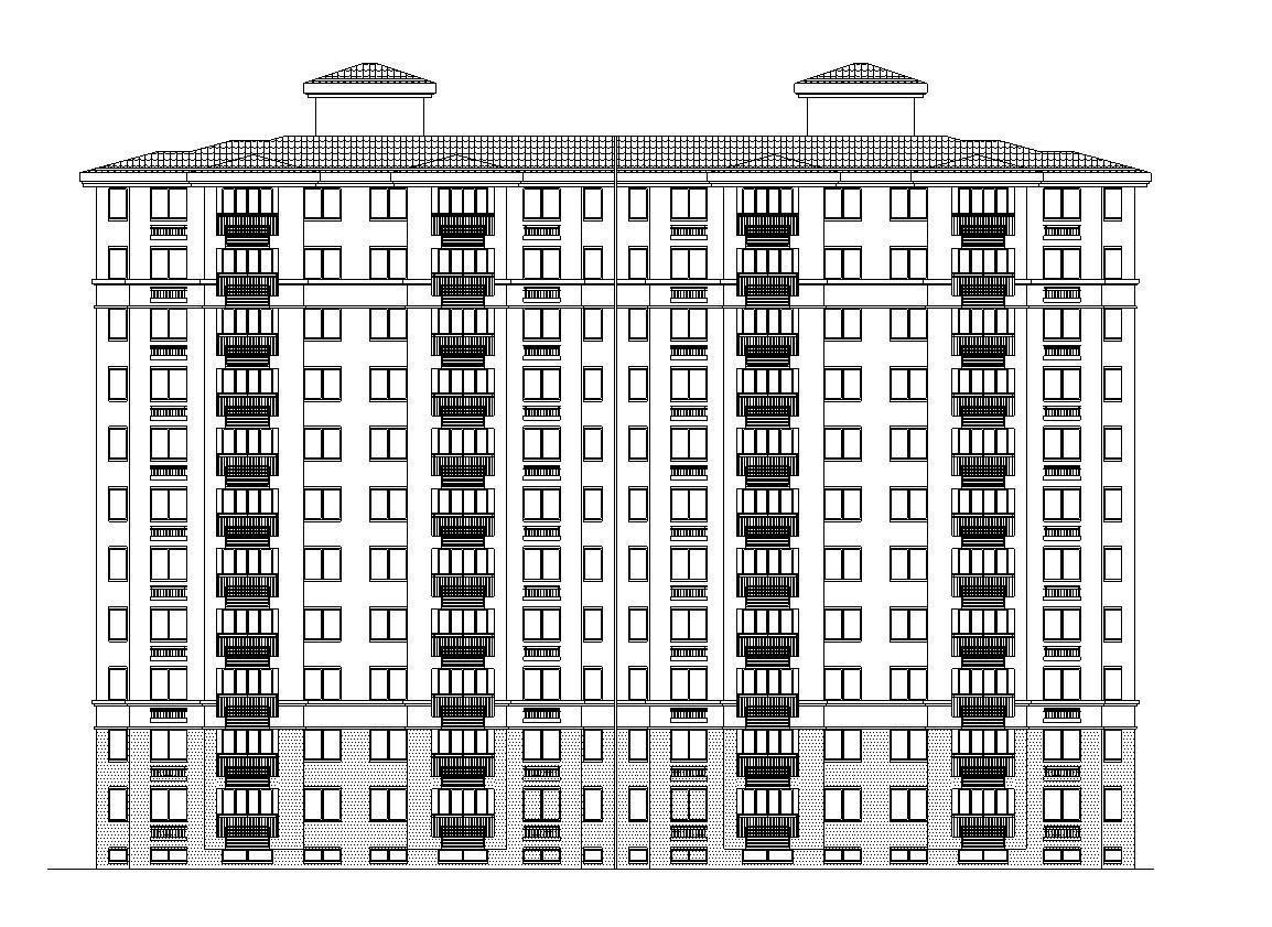 现代风安置房住宅建筑施工图（8-10栋）