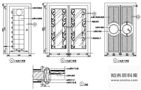 图块/节点包房门详图 通用节点