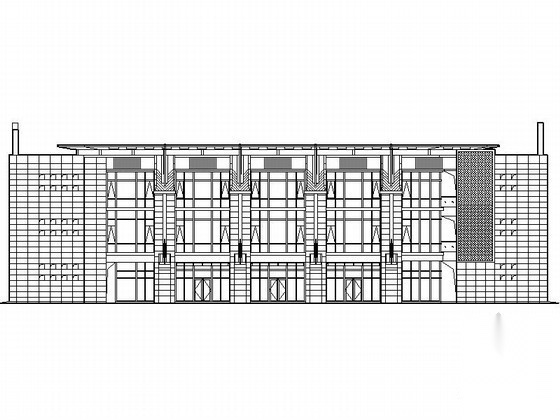 [郑州]某三层小型商业楼建筑方案图