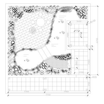 私家花园绿化|CAD施工图
