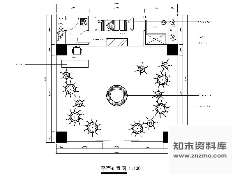 施工图48㎡某服装专卖店装修施工图