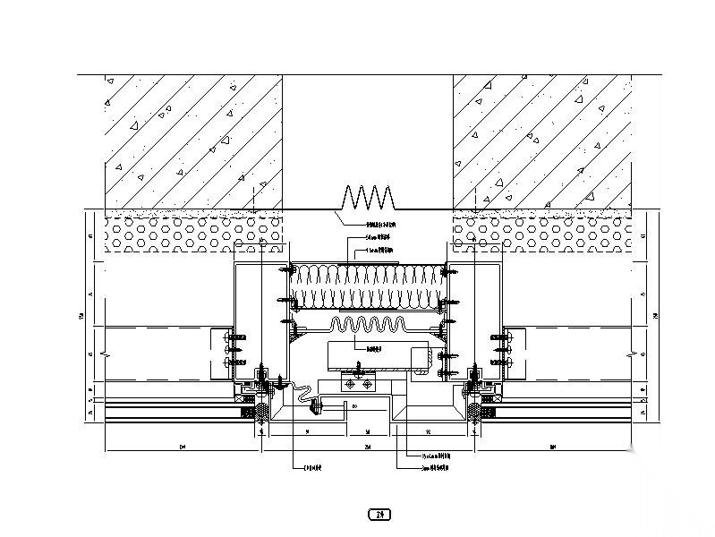 幕墙伸缩缝节点系统图CAD 节点
