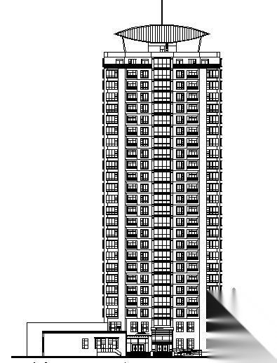 浦东某花园小区二期2号住宅楼建筑施工图