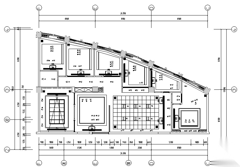 [山东]混搭风格置业办公空间设计施工图（附效果图）