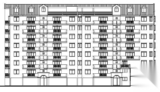 某八层坡屋顶住宅建筑施工图