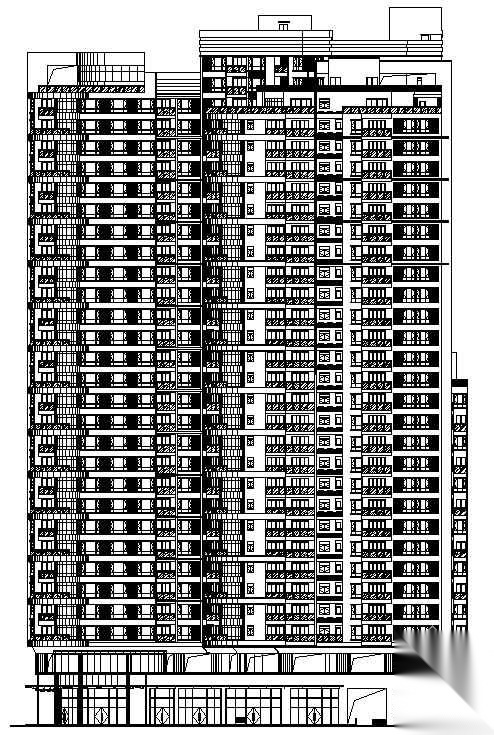 重庆 某三十层园洋房建筑立面方案