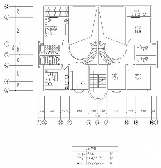 二层双拼别墅户型图(65/65)