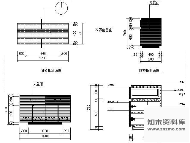 图块/节点酒店客房储物柜详图 柜类