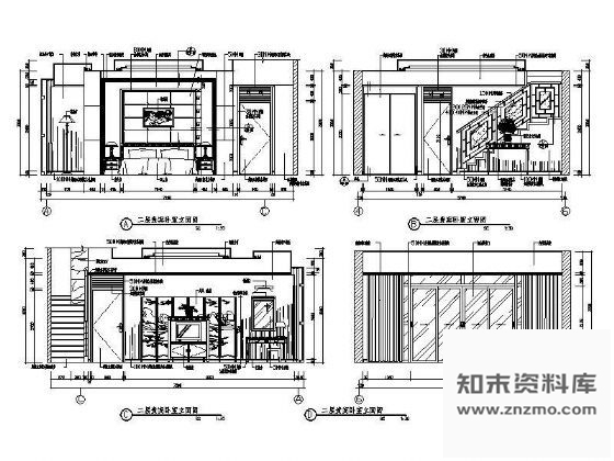 图块/节点豪别贵宾卧室立面设计图