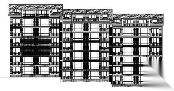 某市六层住宅楼建筑施工图