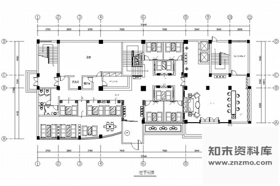 施工图温州北欧风格港式茶餐厅室内装修图