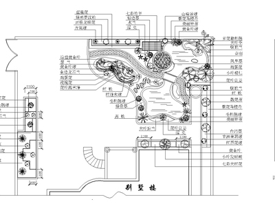 [辽宁]振兴围别墅小花园景观CAD施工图