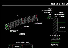 挡土墙景观CAD景观图纸 景观小品