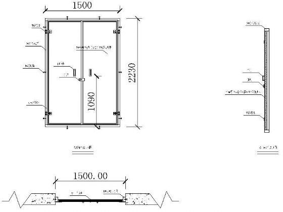 双开保温门 深化图 通用节点