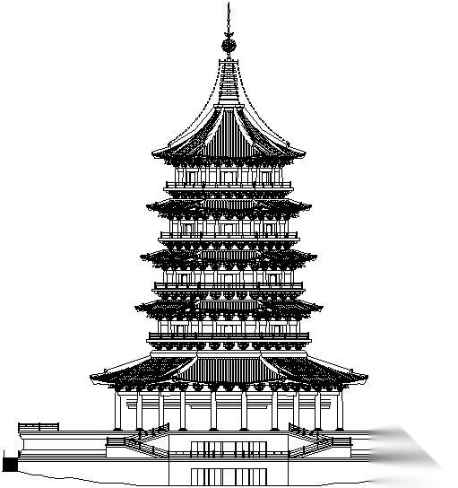 雷峰塔建筑方案图