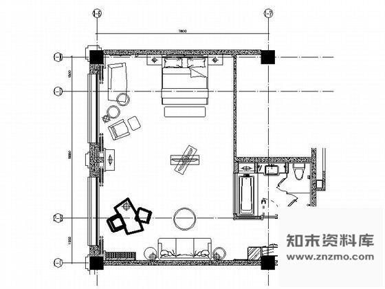 施工图河北某大酒店E型客房装修图