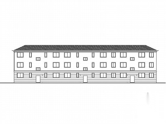 [沙河]某三层值班公寓建筑施工图