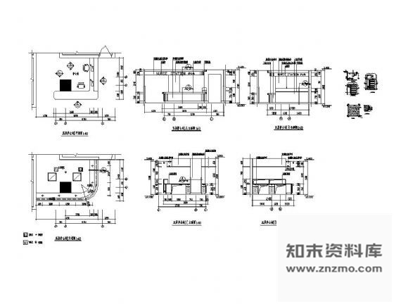 图块/节点某医院护士站台详图 家具节点