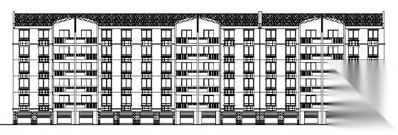 某南方小区六层住宅楼建筑方案图