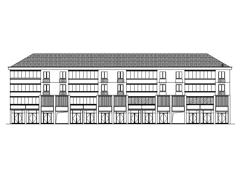 [浙江]四层新中式风格坡屋顶小镇建筑施工图（含多套方...