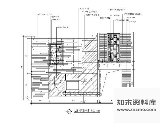 别墅大堂装饰墙详图2