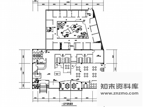 施工图庭院式茶楼装饰装修图