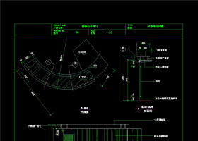 接待台施工设计CAD图纸