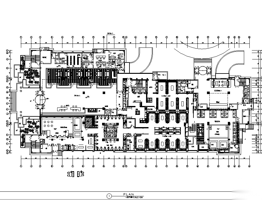 新中式洗浴会所空间设计施工图（附效果图+软装家具）