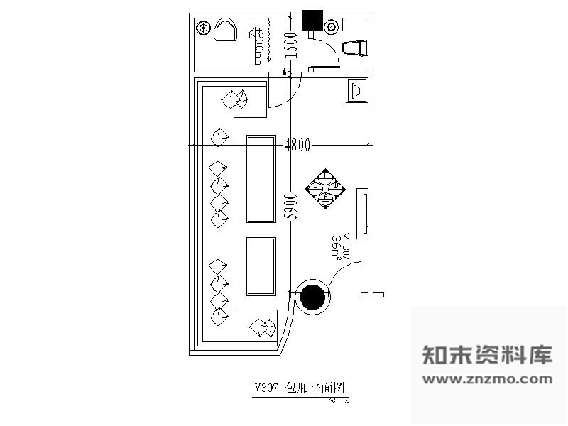 施工图酒吧包间装修图2