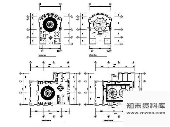 图块/节点豪华餐厅包房平面设计图