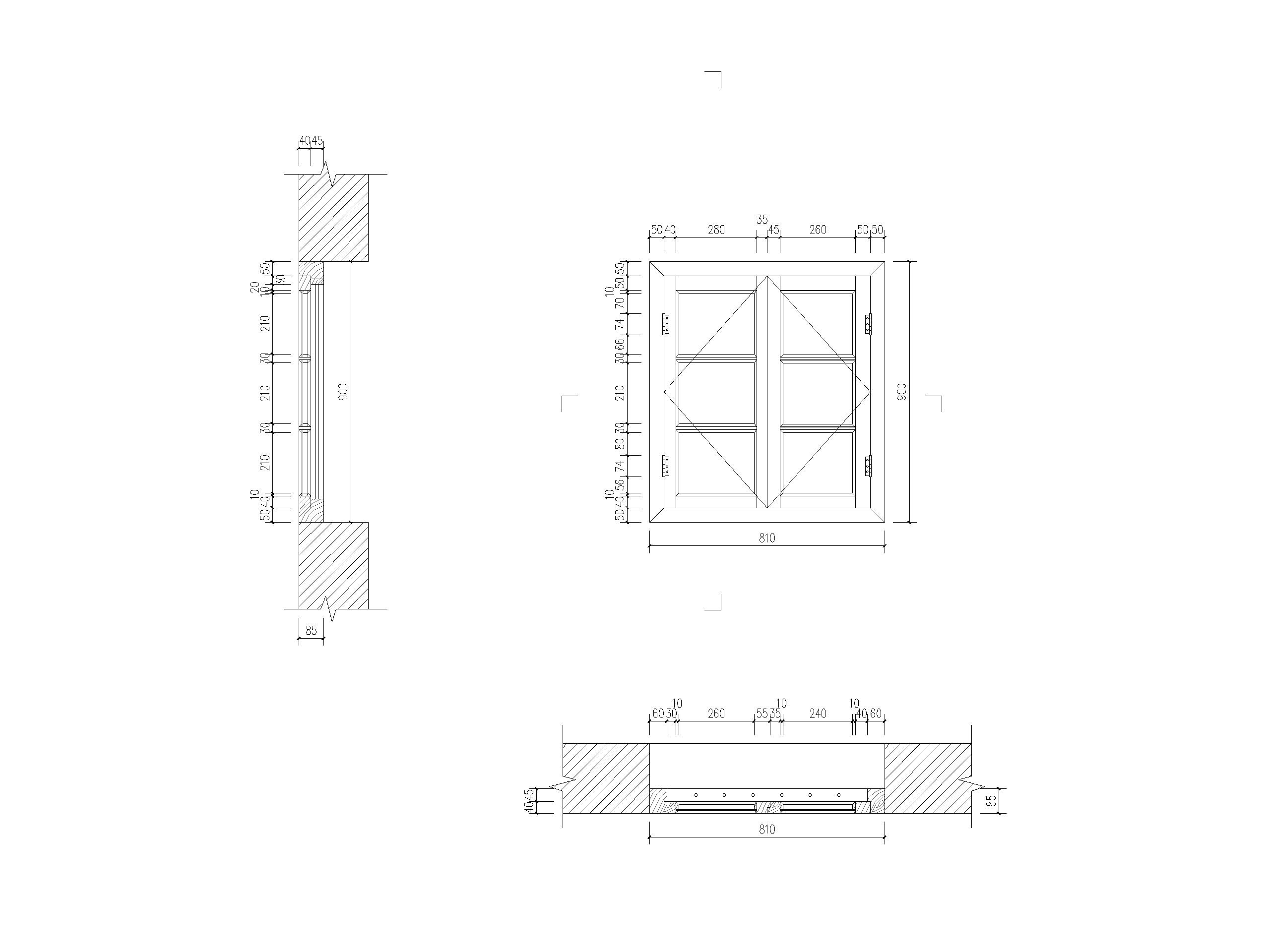 20套古建窗大样详图 CAD