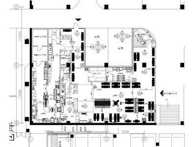 [湖北]宜昌国贸大厦负一层麦当劳餐厅施工图