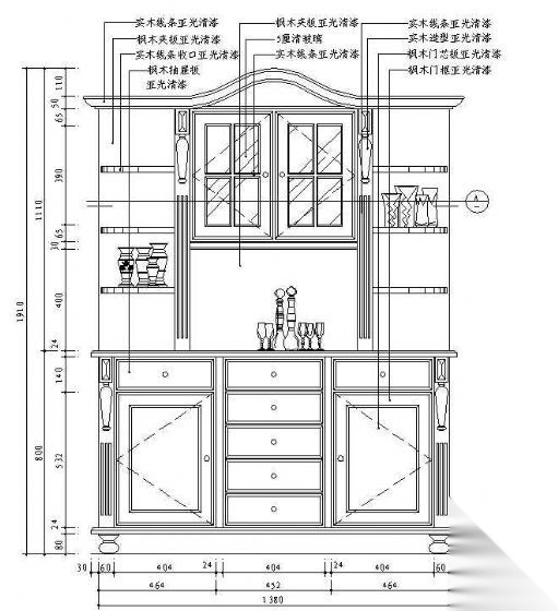 餐厅立面图图块10