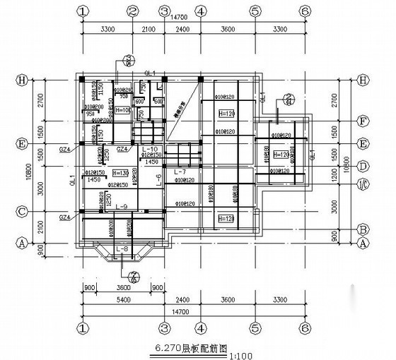 三层砌体结构别墅建筑结构施工图（条形基础 坡屋面）