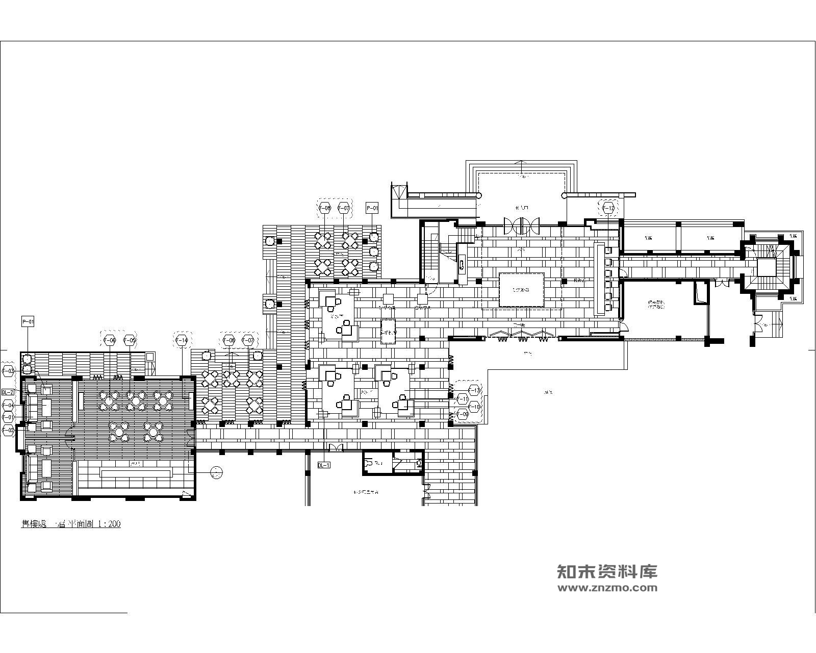 梁志天-上海滬亭北路1号售楼处室内装修CAD施工图