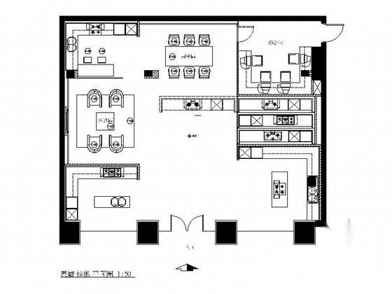 [上海]某现代风格名品橱柜展厅室内装修施工图（含实景）