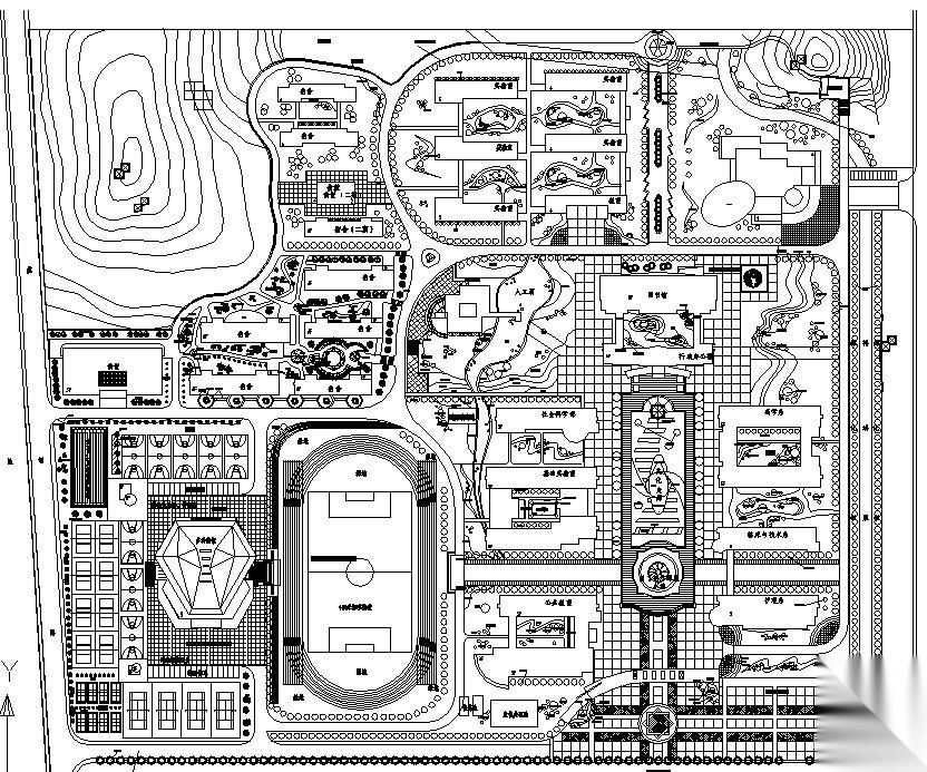 福建某学校总体规划图