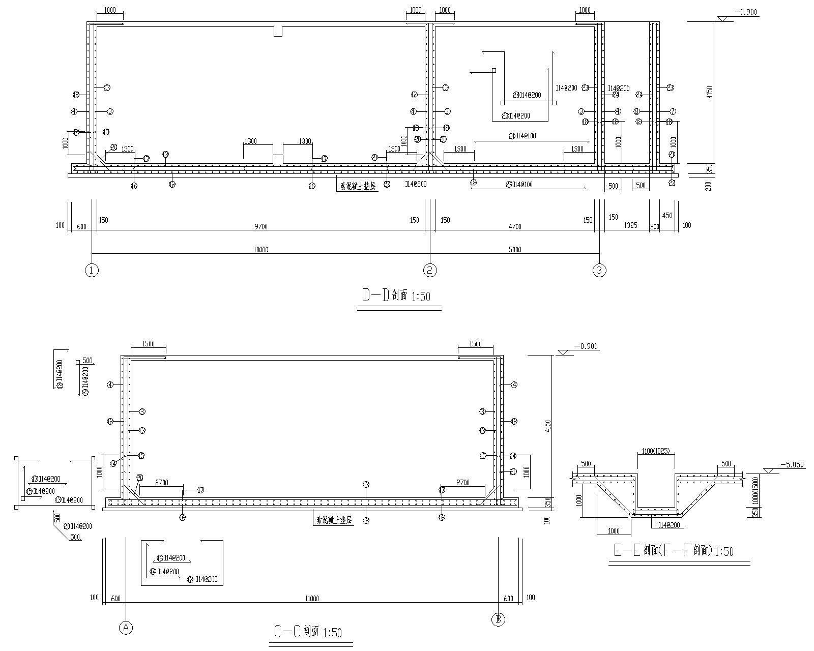 某消防水池结构施工图（CAD） 建筑通用节点