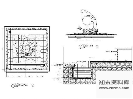 图块/节点科技厅雕塑台详图 家具节点