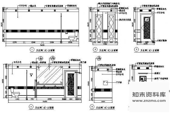 图块/节点女卫生间立面图