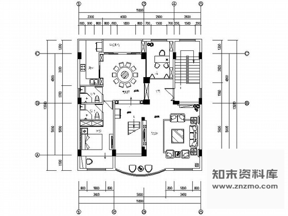 施工图苏州华丽高雅欧式三层别墅室内装修施工图含效果图