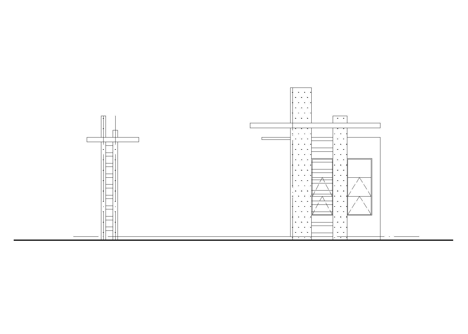 镇第二幼儿园校门建筑施工图（含结构水施)