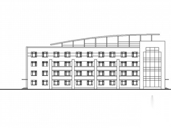 [江苏]多层倾斜屋面食堂及招待所建筑施工图（知名设计院...